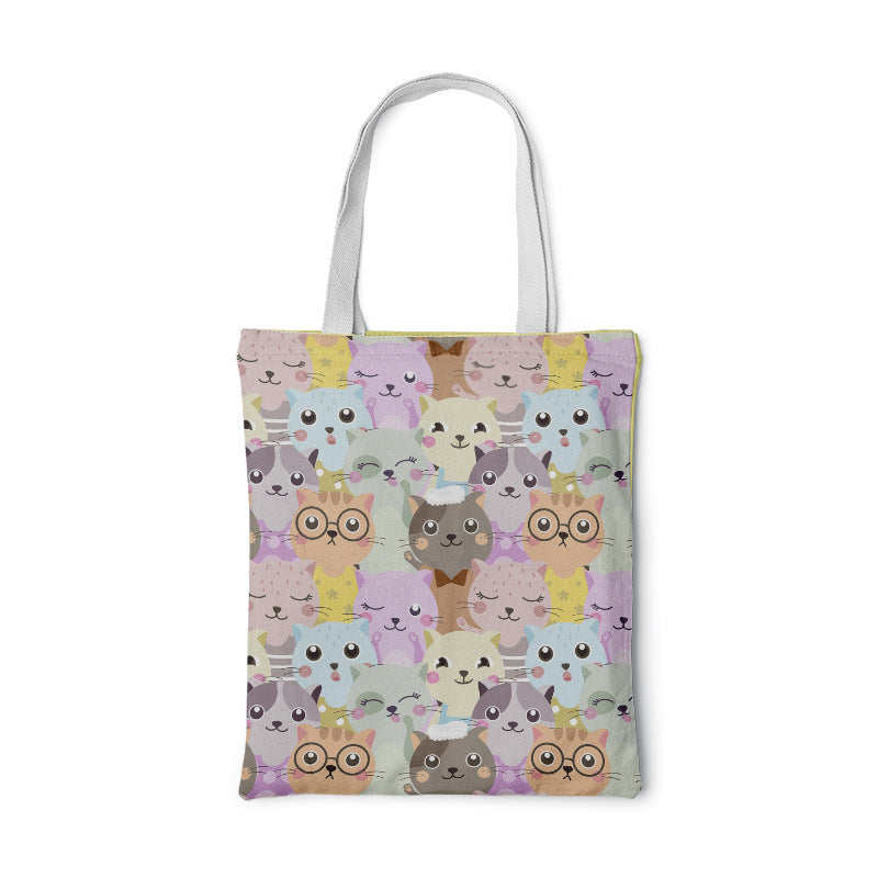 Fashion Women Foldable Canvas Handbag Cute Cartoon Animal Tote Casual Large Capacity Shopping Shoulder Bags Girls Pink Handbag Fashion Women Foldable Canvas Handbag Cute Cartoon Animal Tote Casual Large Capacity Shopping Shoulder Bags Girls Pink Handbag